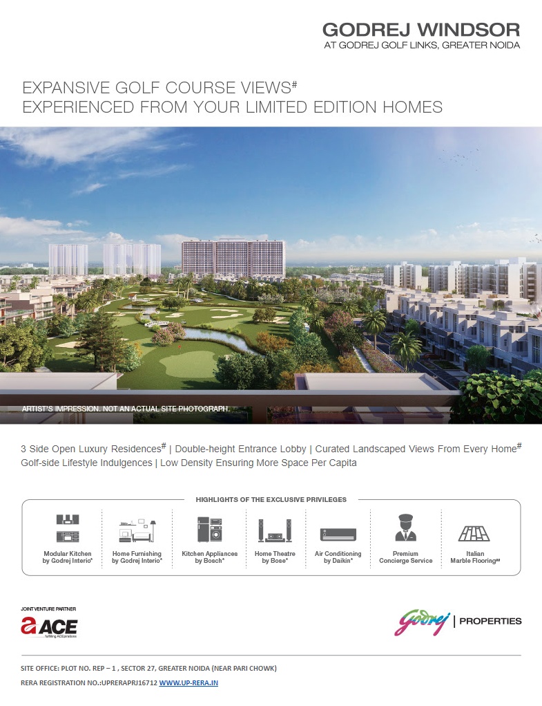 Launching Godrej Windsor with 3 & 4 BHK Golf Side Homes at Sector 27, Greater Noida Update